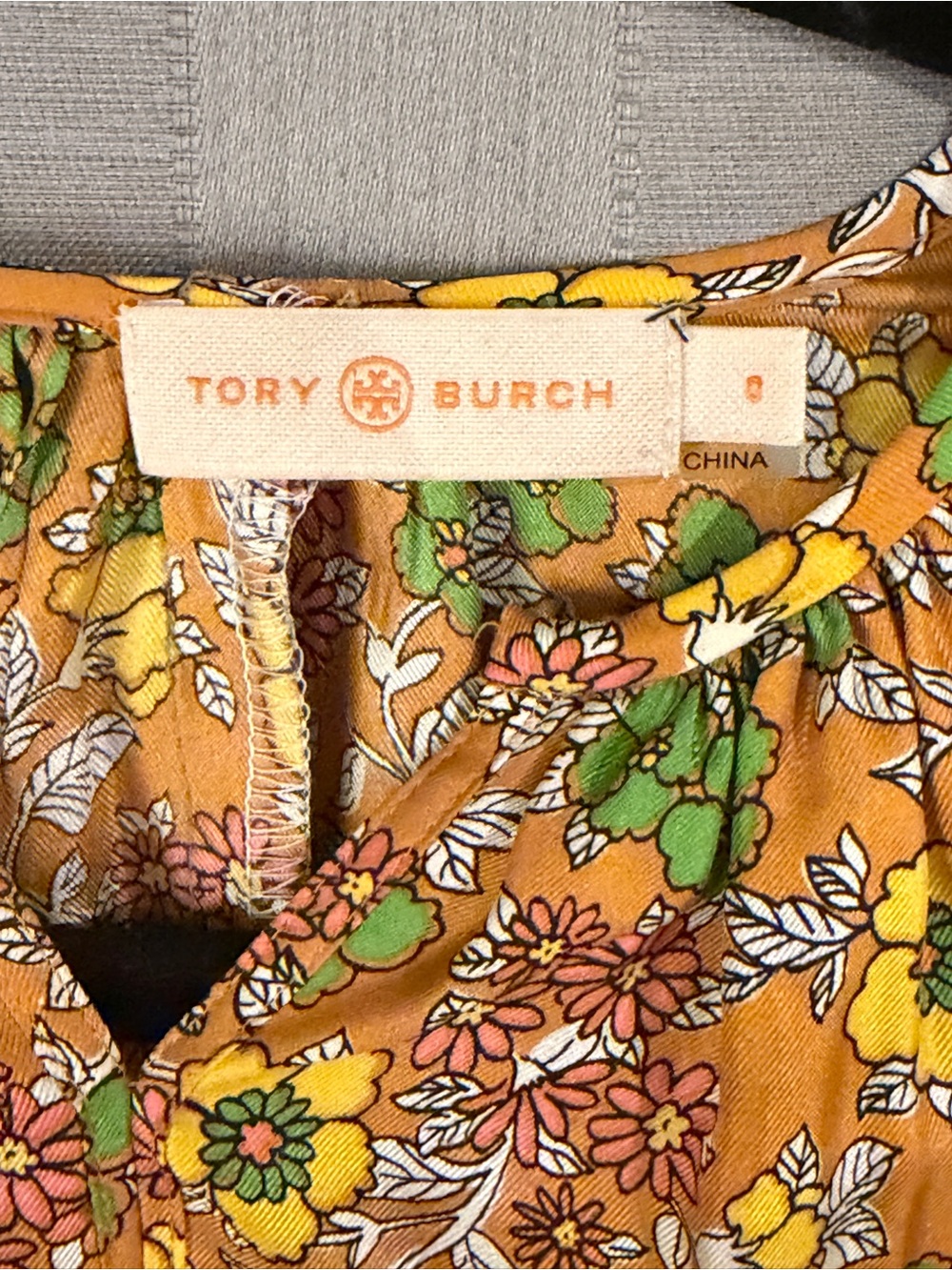 Tory Burch Wallpaper Floral Silk Dress - Size 0 - Picture 8 of 11